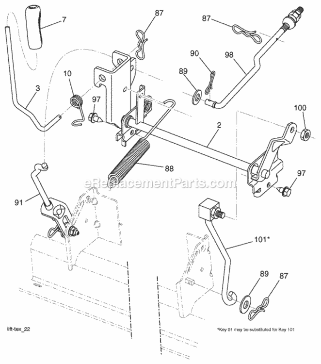 Page G Diagram and Parts List for PB19546LT 2009-12 Husqvarna Lawn Tractor