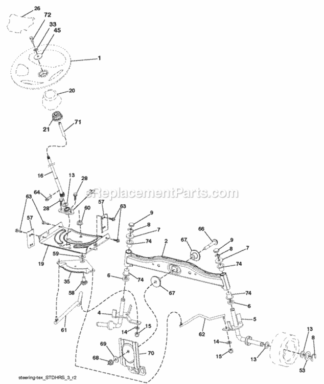 Page I Diagram and Parts List for PB19546LT 2009-12 Husqvarna Lawn Tractor