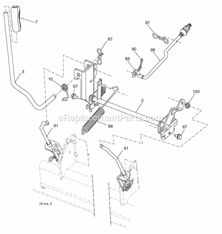 Page G Diagram and Parts List for PB195H42LTX 2008-04 Husqvarna Lawn Tractor