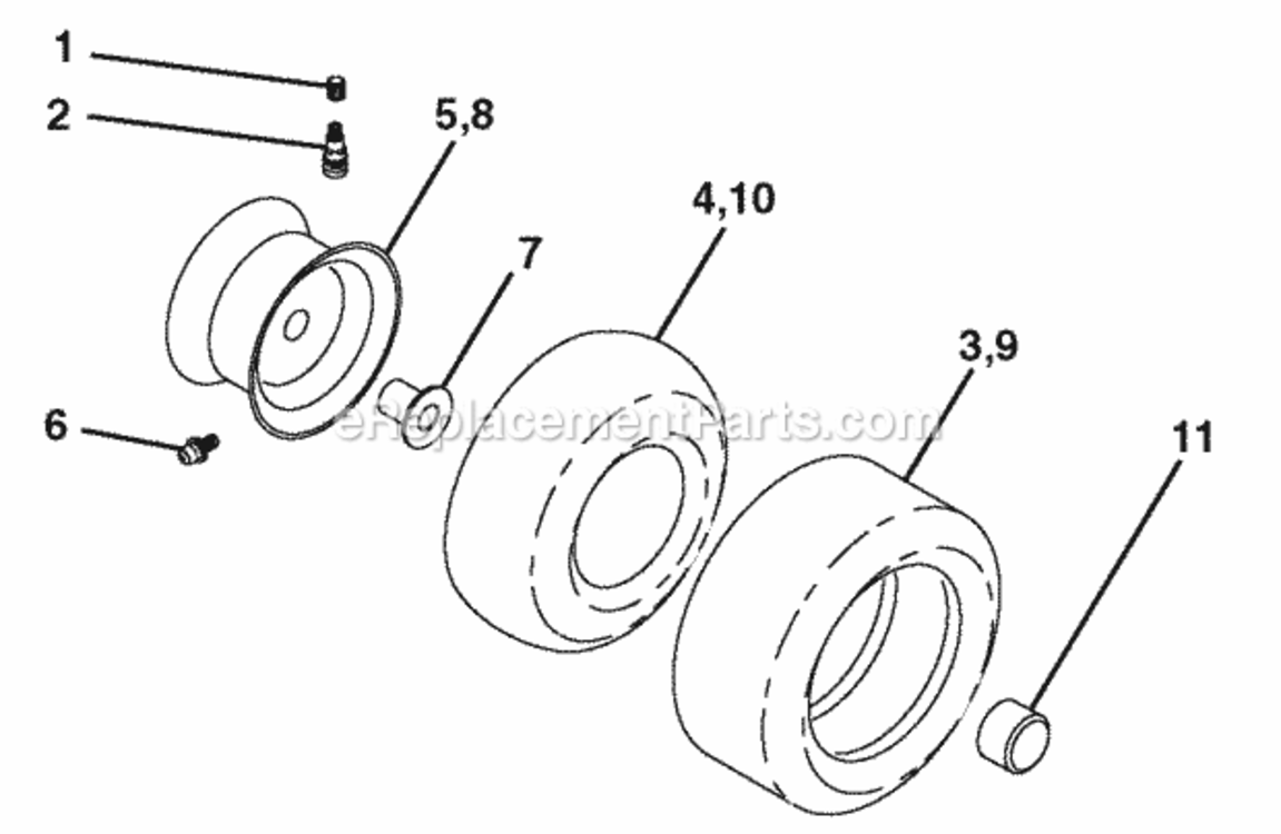Page J Diagram and Parts List for PB195H42LT 2008-01 Husqvarna Lawn Tractor