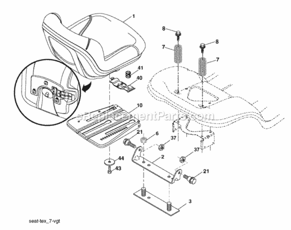 Page H Diagram and Parts List for PB195H42LT 96042003600 2008-04 Husqvarna Lawn Tractor