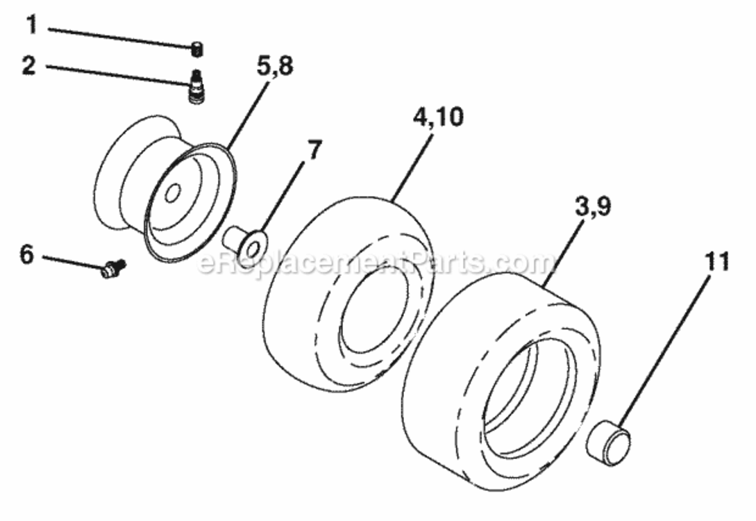 Page J Diagram and Parts List for PB195H42LT 2008-10 Husqvarna Lawn Tractor