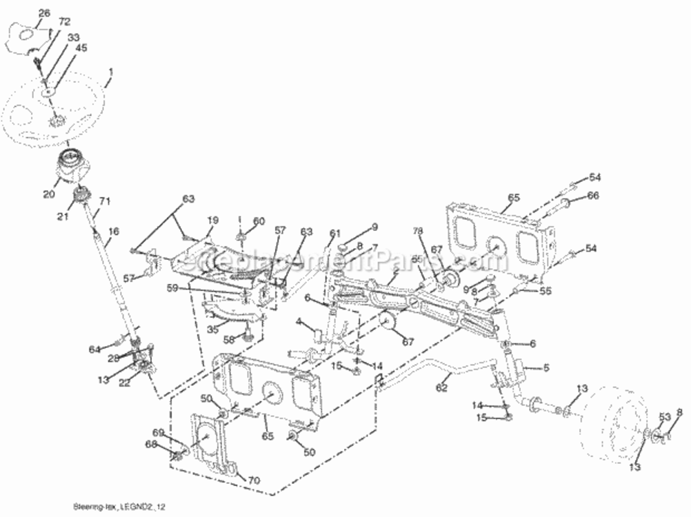 Page I Diagram and Parts List for PB195H42LT 2008-10 Husqvarna Lawn Tractor