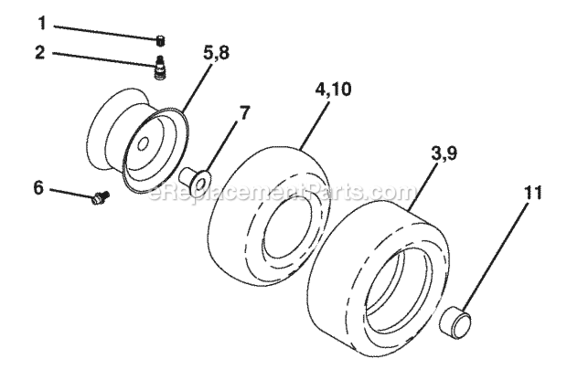 Page J Diagram and Parts List for PB195H42LT 2008-12 Husqvarna Lawn Tractor