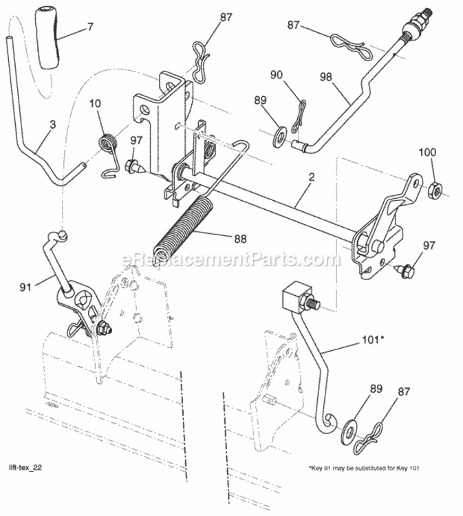 Page G Diagram and Parts List for PB195H42LT 2009-08 Husqvarna Lawn Tractor