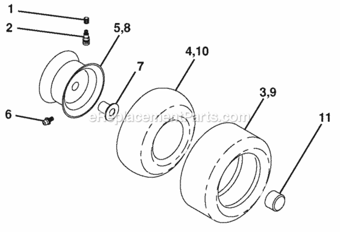 Page J Diagram and Parts List for PB195H42LT 2009-09 Husqvarna Lawn Tractor