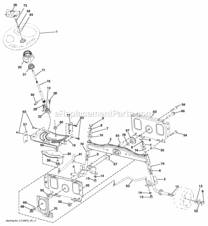 Page I Diagram and Parts List for PB195H42LT 2009-09 Husqvarna Lawn Tractor
