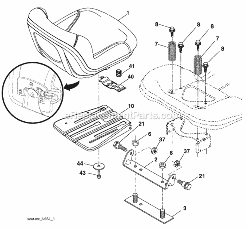 Page H Diagram and Parts List for PB195H46YTX 2008-04 Husqvarna Lawn Tractor