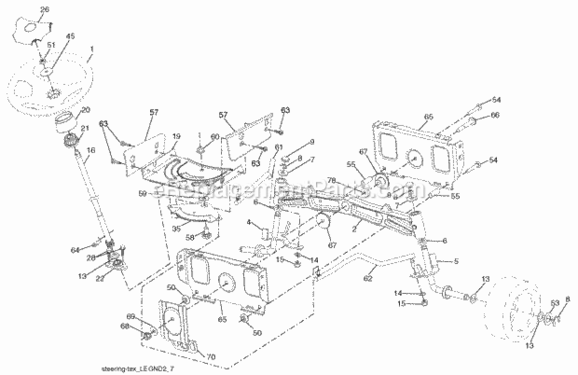 Page I Diagram and Parts List for PB195H46YTX 2008-04 Husqvarna Lawn Tractor