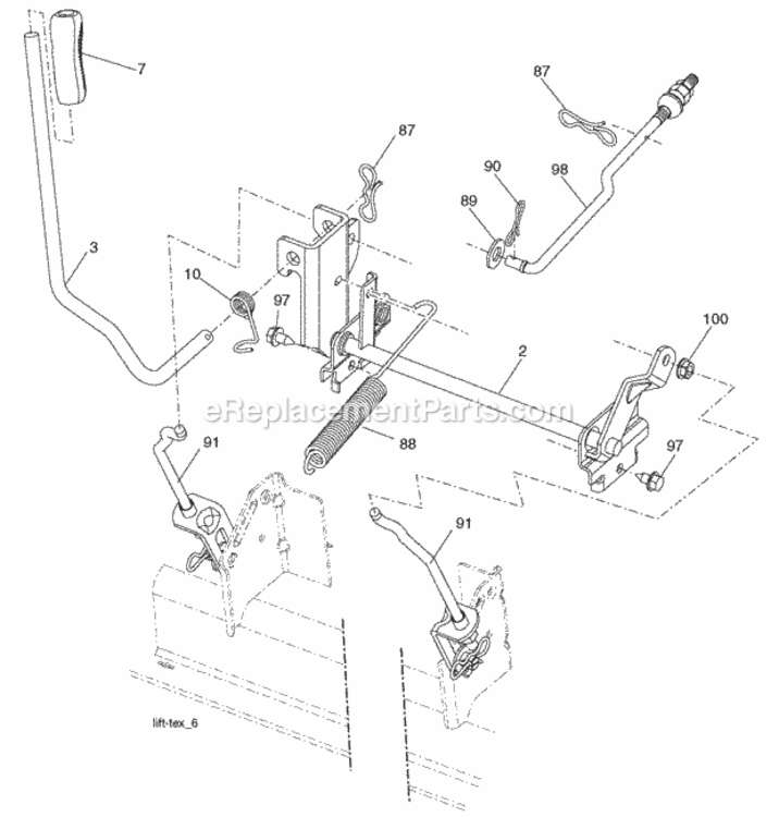 Page G Diagram and Parts List for PB195H46YT 2008-01 Husqvarna Lawn Tractor