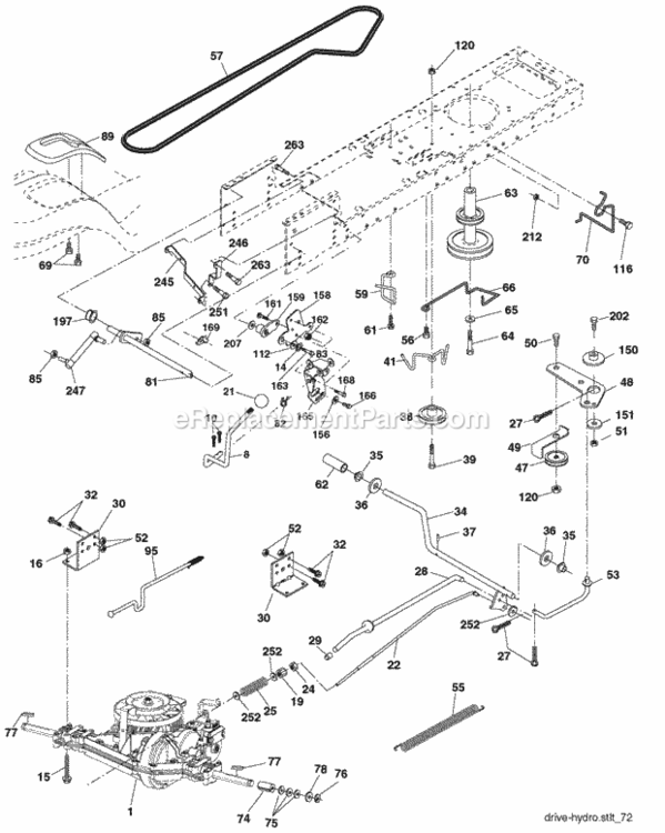 Page C Diagram and Parts List for PB19H42LTS 2006-03 Husqvarna Lawn Tractor