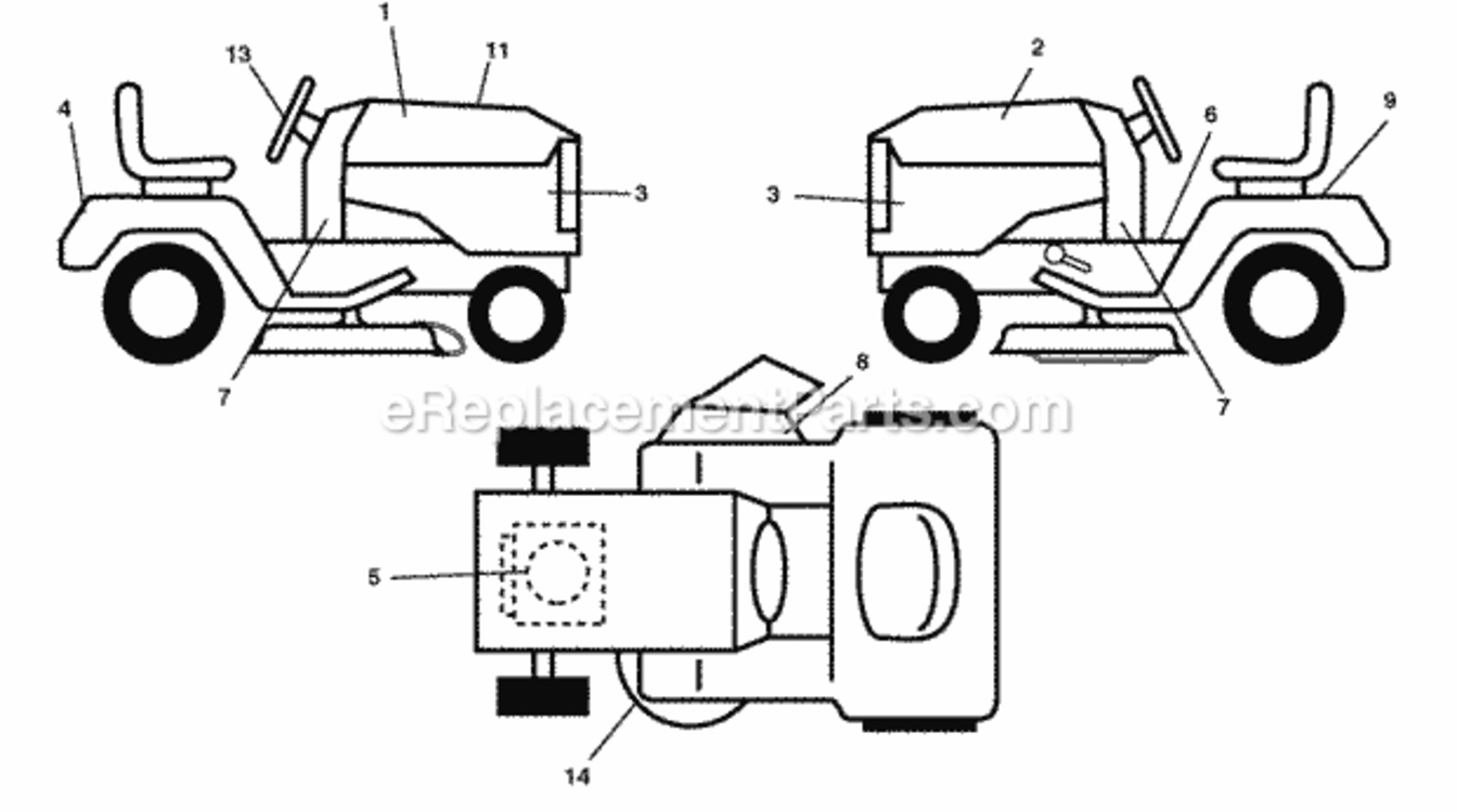 Page B Diagram and Parts List for PB19H42YT 2006-05 Husqvarna Lawn Tractor