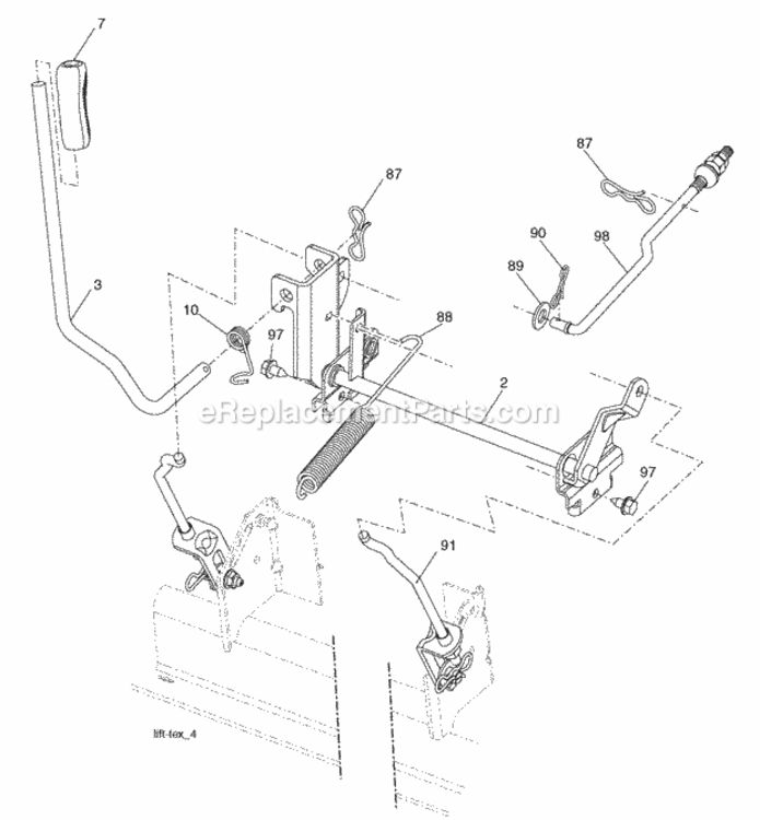 Page G Diagram and Parts List for PB19H42YT 2006-05 Husqvarna Lawn Tractor