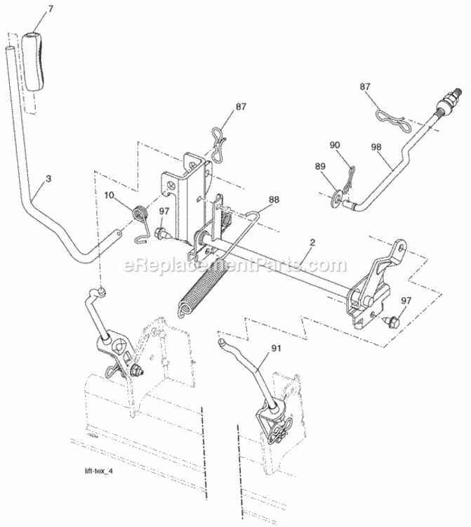 Page G Diagram and Parts List for PB22H42YT 2006-01 Husqvarna Lawn Tractor