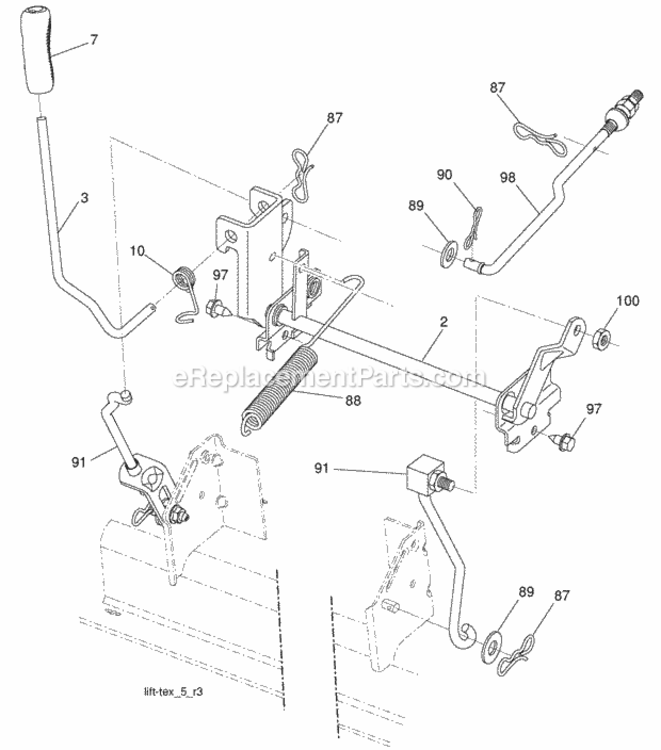 Page G Diagram and Parts List for PB22H46YTX 2008-01 Husqvarna Lawn Tractor