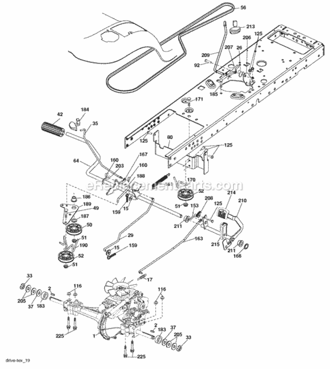 Page C Diagram and Parts List for PB22H46YT 2007-01 Husqvarna Lawn Tractor