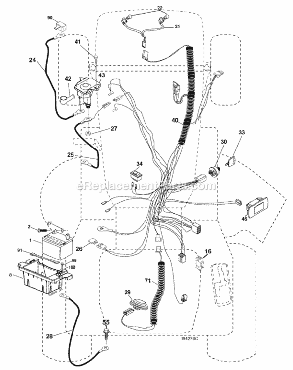 Page D Diagram and Parts List for PB22H46YT 2007-01 Husqvarna Lawn Tractor
