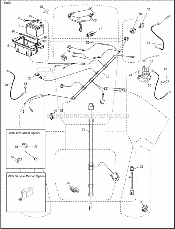 Page D Diagram and Parts List for PB22H46YT 96042003802 2008-01 Husqvarna Lawn Tractor