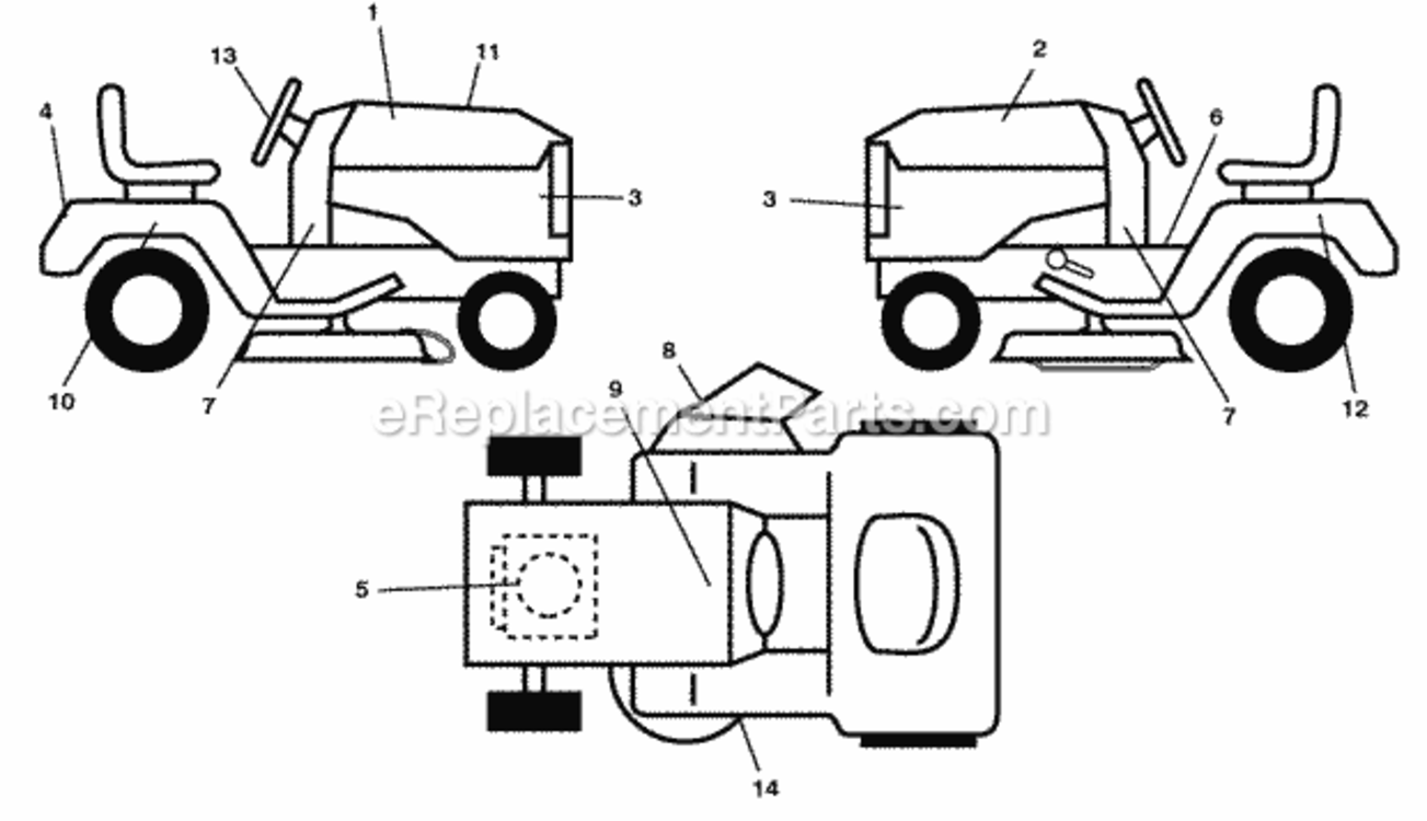 Page B Diagram and Parts List for PB22H46YT 2008-03 Husqvarna Lawn Tractor