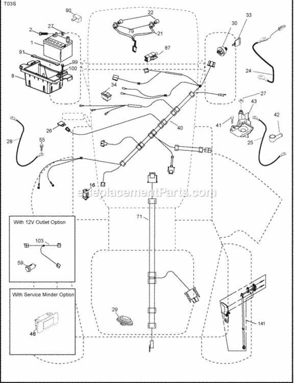 Page D Diagram and Parts List for PB22H46YT 2008-03 Husqvarna Lawn Tractor