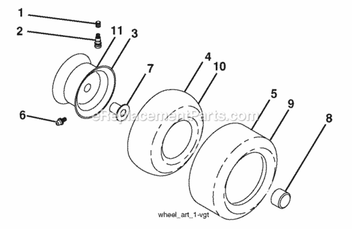 Page J Diagram and Parts List for PB22H46YT 2008-11 Husqvarna Lawn Tractor