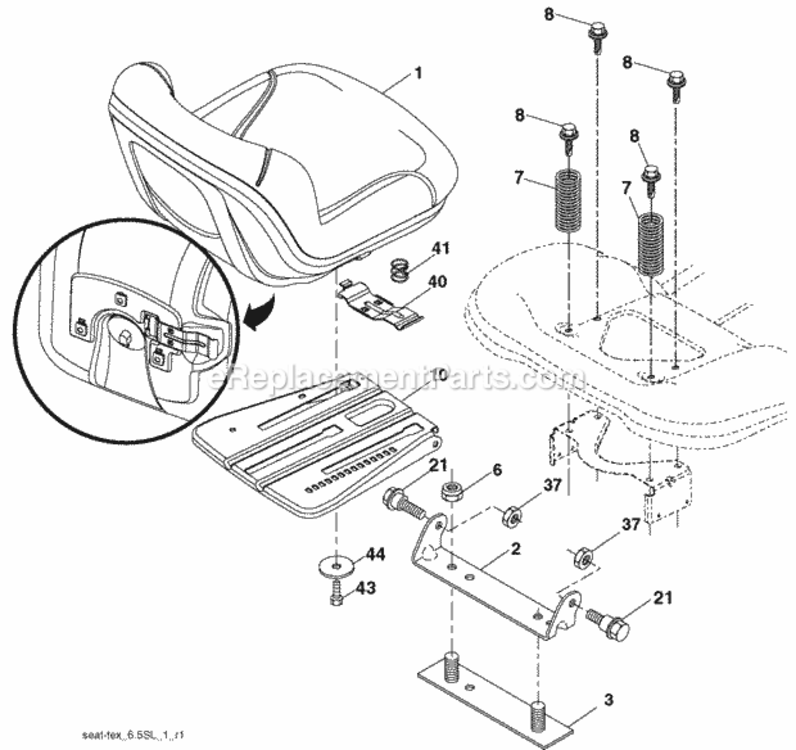 Page H Diagram and Parts List for PB22H46YT 2008-11 Husqvarna Lawn Tractor