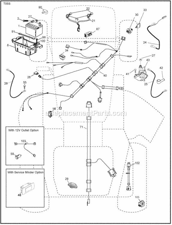 Page D Diagram and Parts List for PB22H46YT 96042003803 2009-09 Husqvarna Lawn Tractor