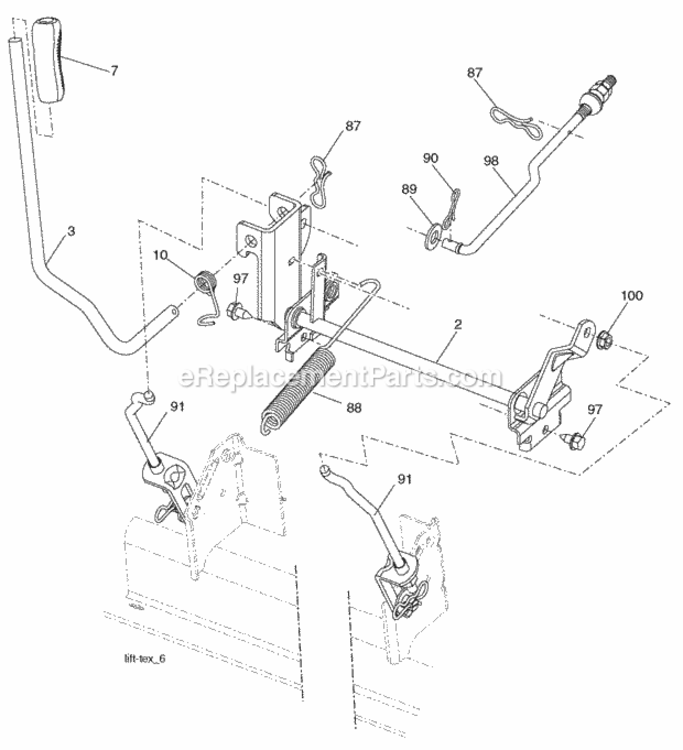 Page G Diagram and Parts List for PB22H46YT 96042003803 2009-09 Husqvarna Lawn Tractor