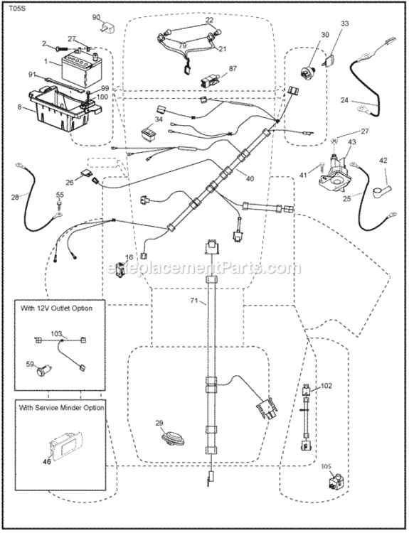 Page D Diagram and Parts List for PB22H46YT 2009-10 Husqvarna Lawn Tractor