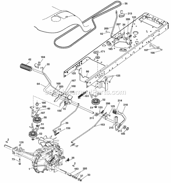 Page C Diagram and Parts List for PB22H48YT 2006-01 Husqvarna Lawn Tractor