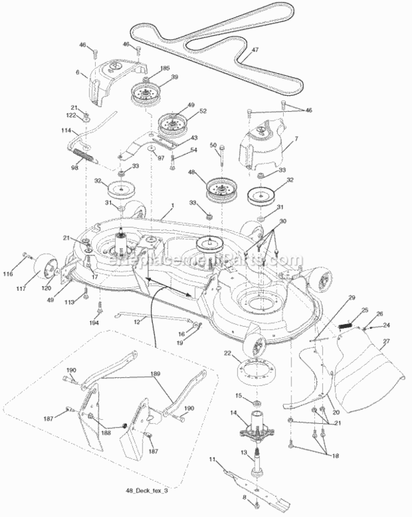 Page F Diagram and Parts List for PB22H48YT 2006-01 Husqvarna Lawn Tractor