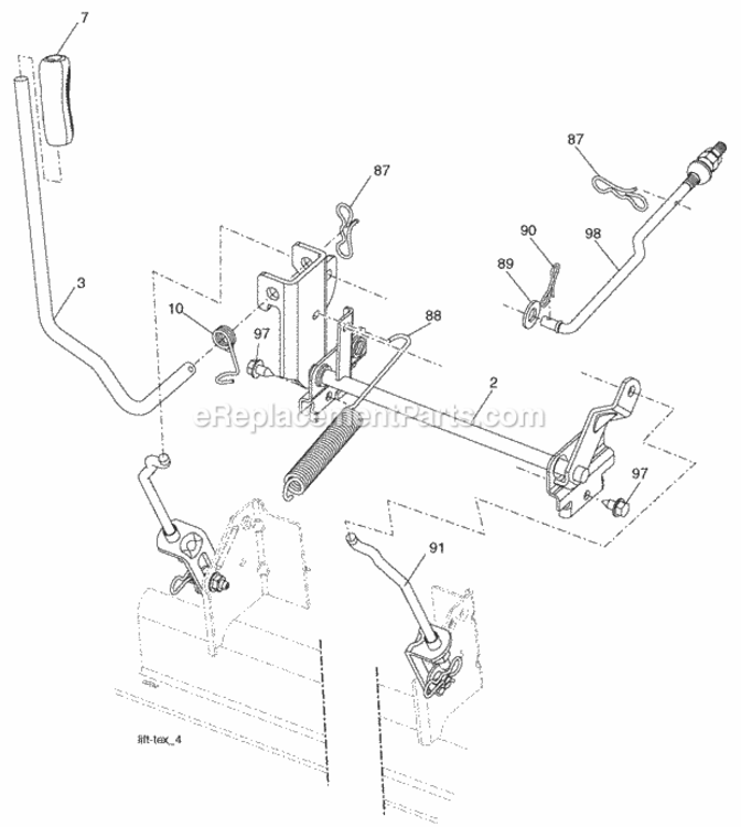Page G Diagram and Parts List for PB22H48YT 2006-01 Husqvarna Lawn Tractor