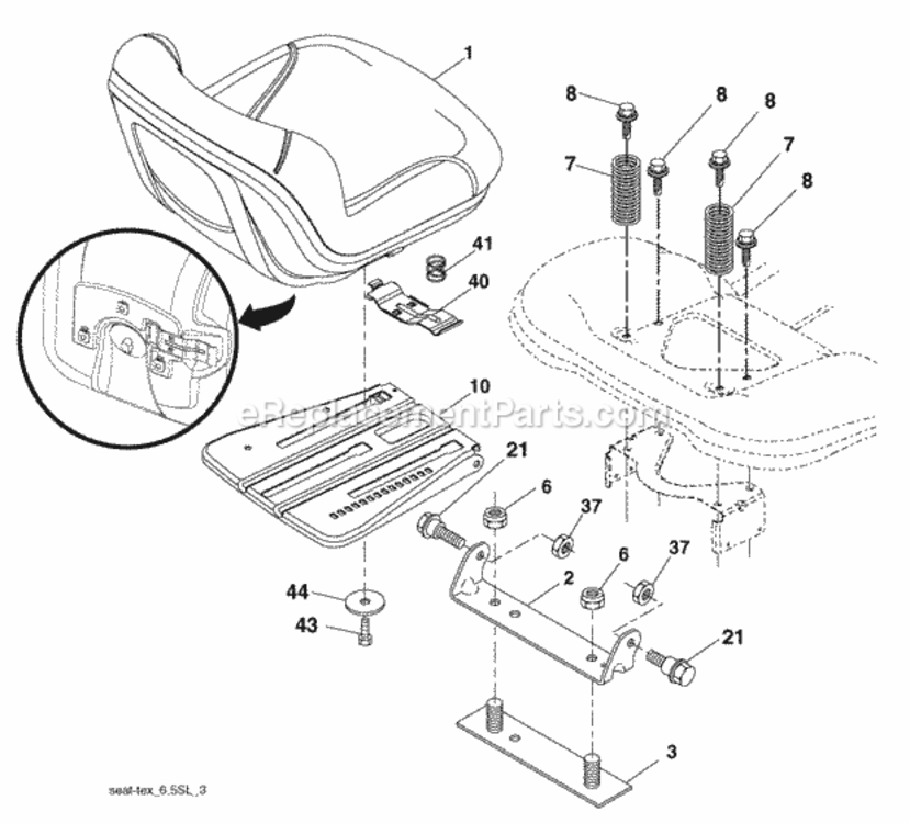 Page H Diagram and Parts List for PB22H54BFX 2008-06 Husqvarna Lawn Tractor