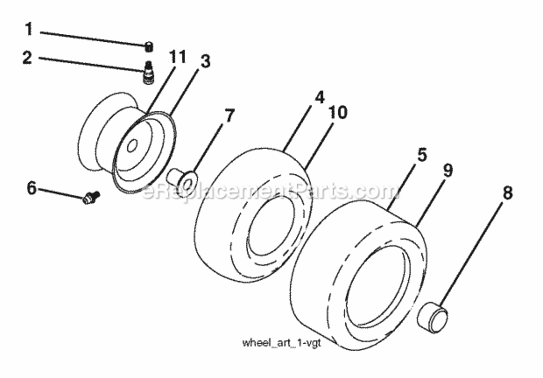 Page J Diagram and Parts List for PB22H54BF 2008-07 Husqvarna Lawn Tractor
