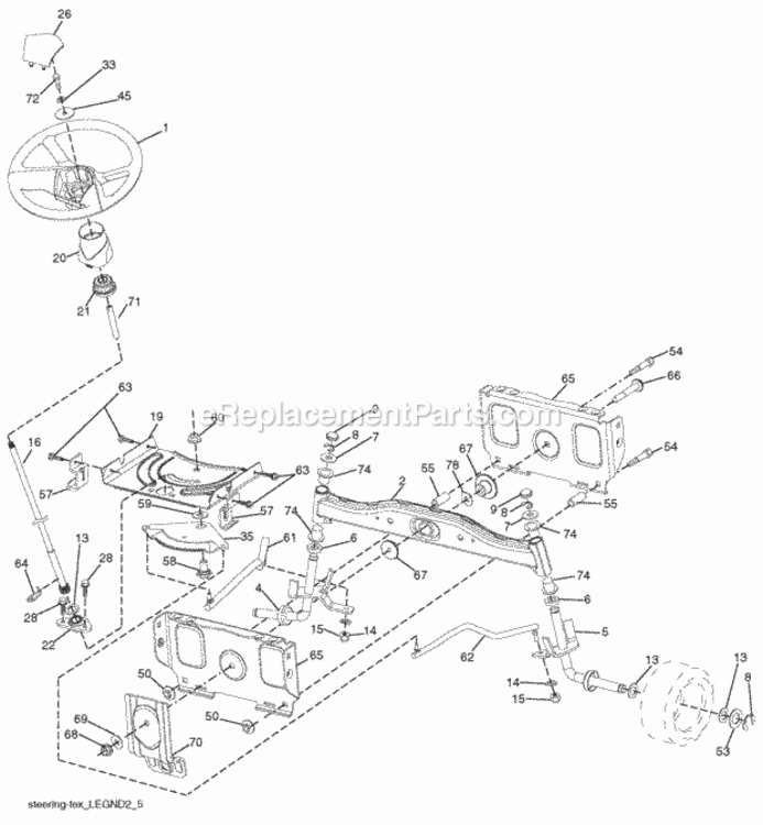 Page I Diagram and Parts List for PB22H54BF 2008-07 Husqvarna Lawn Tractor