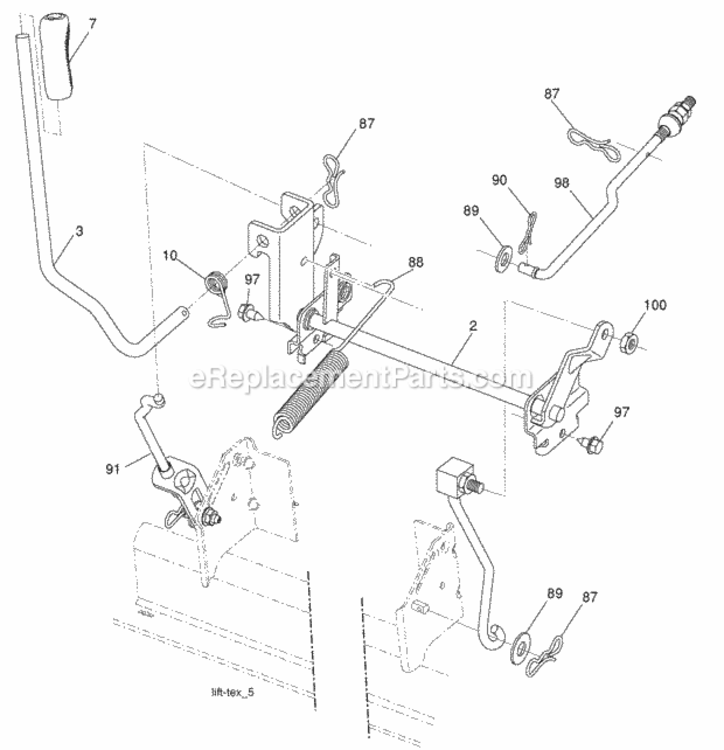 Page G Diagram and Parts List for PB22TH42YT 2007-10 Husqvarna Lawn Tractor