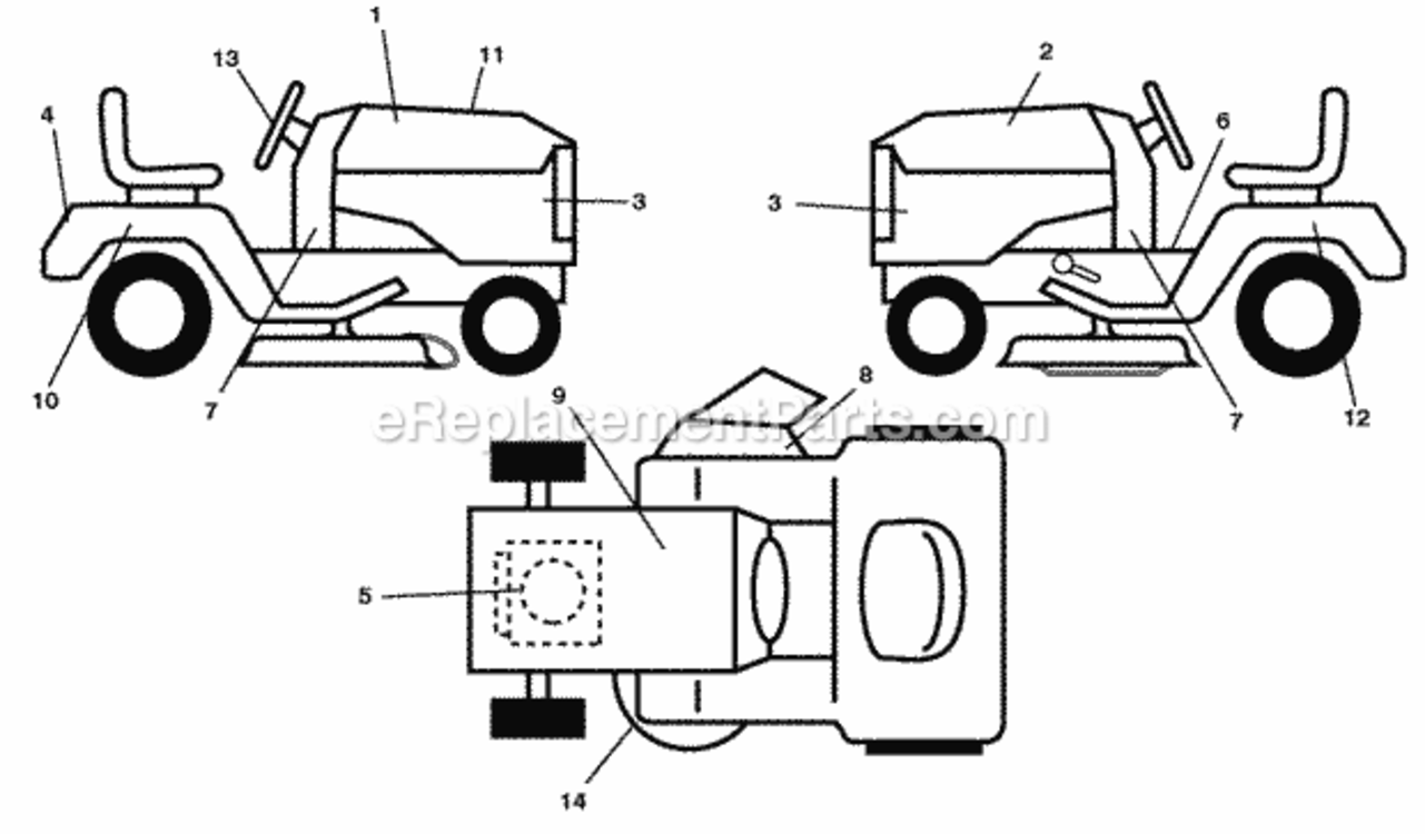 Page B Diagram and Parts List for PB22TH42YT 2008-03 Husqvarna Lawn Tractor