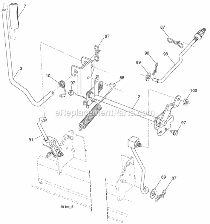Page G Diagram and Parts List for PB22TH42YT 2008-03 Husqvarna Lawn Tractor
