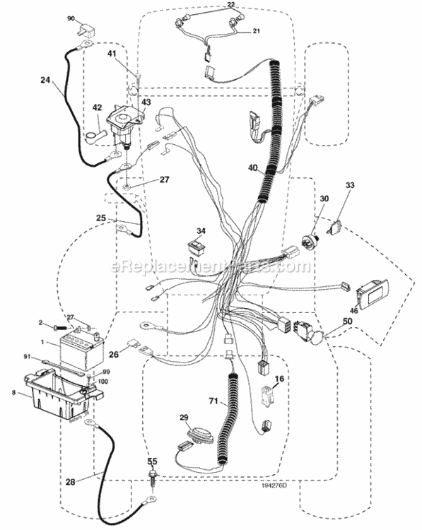 Page D Diagram and Parts List for PB24H48YT 2006-03 Husqvarna Lawn Tractor
