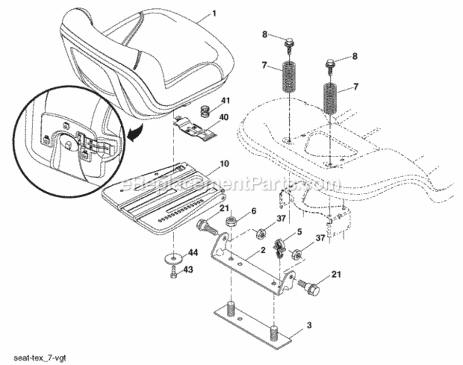 Page H Diagram and Parts List for PB24H48YT 2006-03 Husqvarna Lawn Tractor