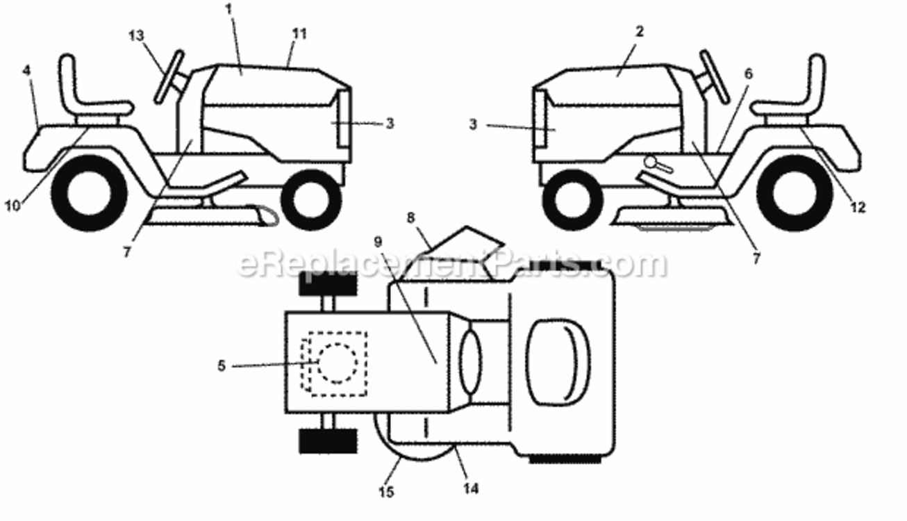 Page B Diagram and Parts List for PB24H54YT 2006-12 Husqvarna Lawn Tractor
