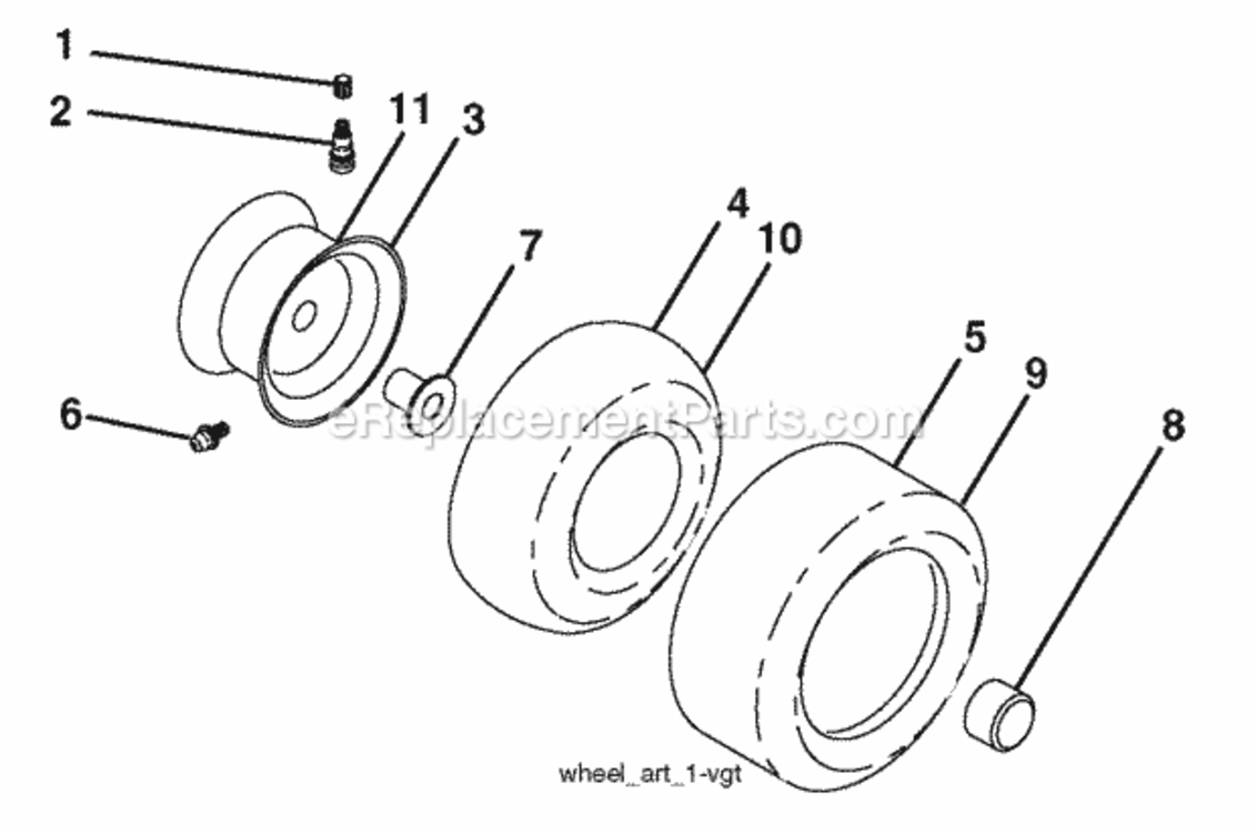 Page J Diagram and Parts List for PB24TH54YT 2007-02 Husqvarna Lawn Tractor