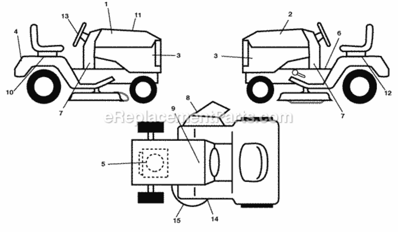 Page B Diagram and Parts List for PB24TH54YT 2007-02 Husqvarna Lawn Tractor