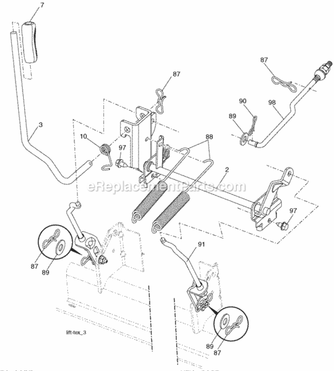 Page G Diagram and Parts List for PB24TH54YT 2007-02 Husqvarna Lawn Tractor