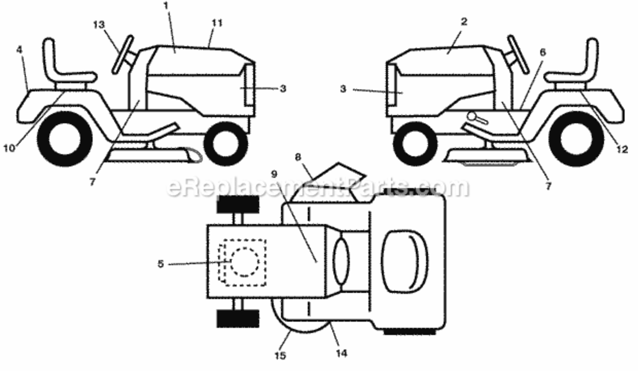 Page B Diagram and Parts List for PB24TH54YT 2008-07 Husqvarna Lawn Tractor