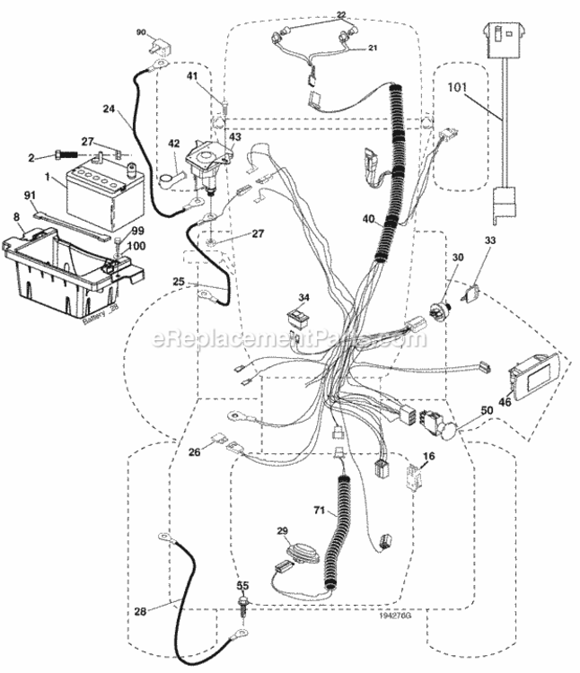 Page D Diagram and Parts List for PB24TH54YT 2008-07 Husqvarna Lawn Tractor