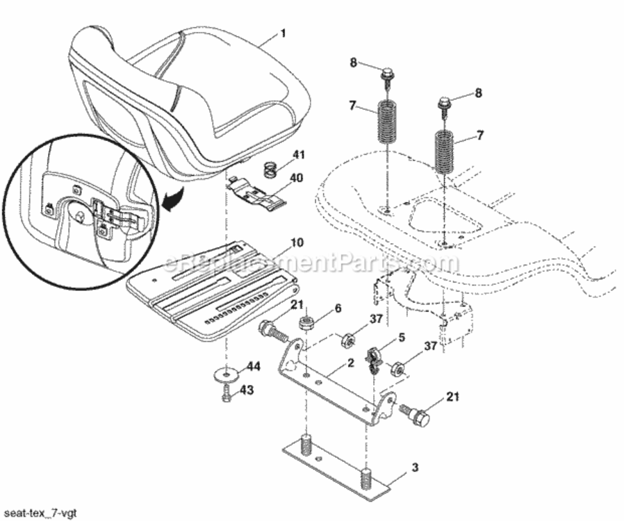 Page H Diagram and Parts List for PB24TH54YT 2008-07 Husqvarna Lawn Tractor