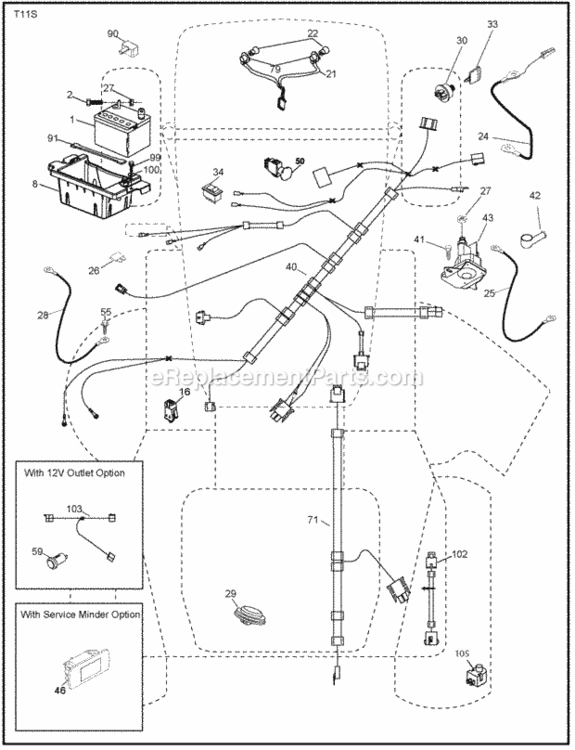 Page D Diagram and Parts List for PB26H54YT 2009-12 Husqvarna Lawn Tractor