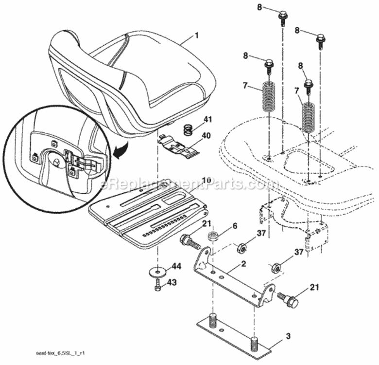 Page H Diagram and Parts List for PB26H54YT 2009-12 Husqvarna Lawn Tractor