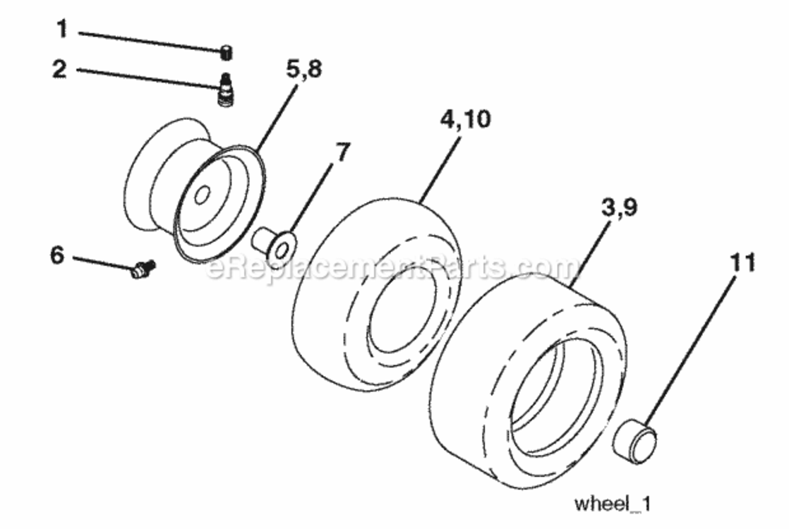 Page J Diagram and Parts List for PBA19542LT 2008-05 Husqvarna Lawn Tractor
